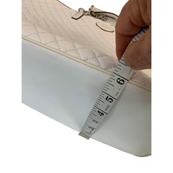 Coach Mewtro F32905 Quilted Leather Tote Bag With Chain Strap & Pockets O10723 - Picture 6 of 15